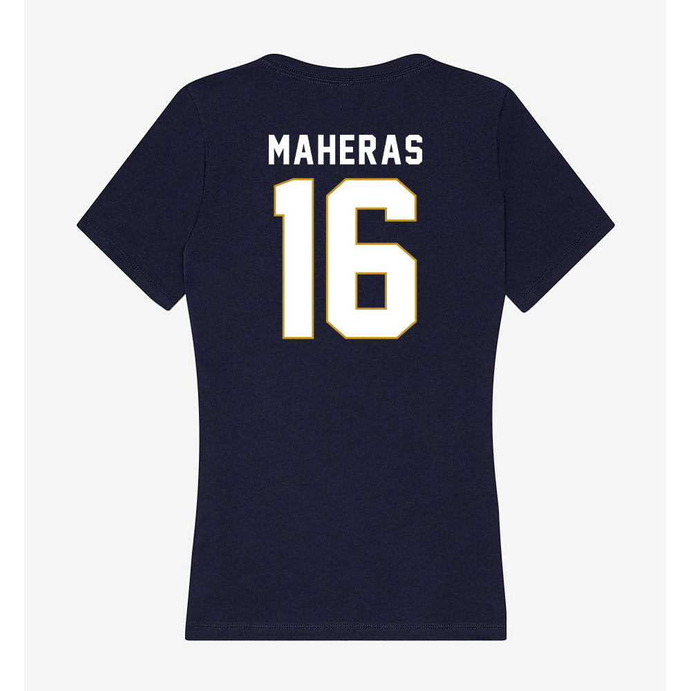 Notre Dame - NCAA Men's Lacrosse : Will Maheras - Women's V-Neck T-Shirt-1