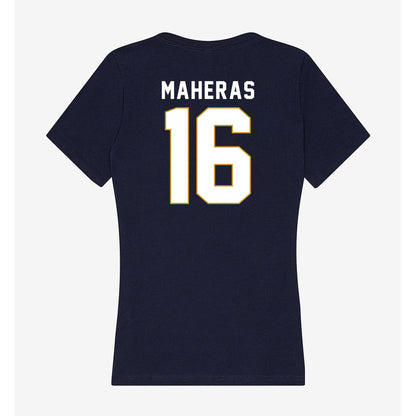 Notre Dame - NCAA Men's Lacrosse : Will Maheras - Women's V-Neck T-Shirt-1