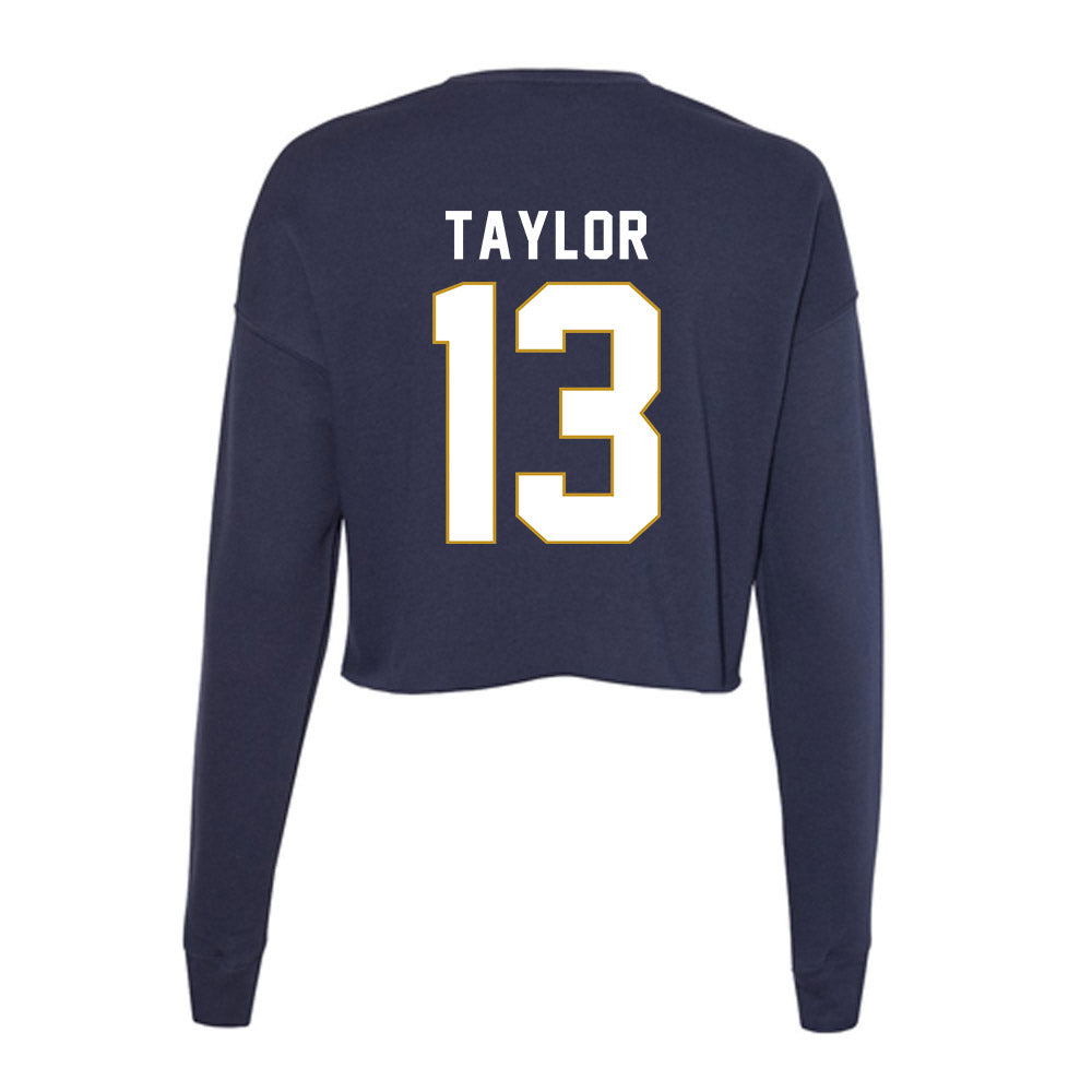 Notre Dame - NCAA Men's Lacrosse : Jake Taylor - Women's Cropped Crew Fleece-3