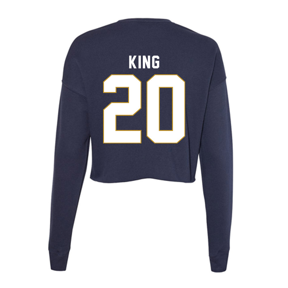 Notre Dame - NCAA Women's Basketball : Liatu King - Women's Cropped Crew Fleece-1