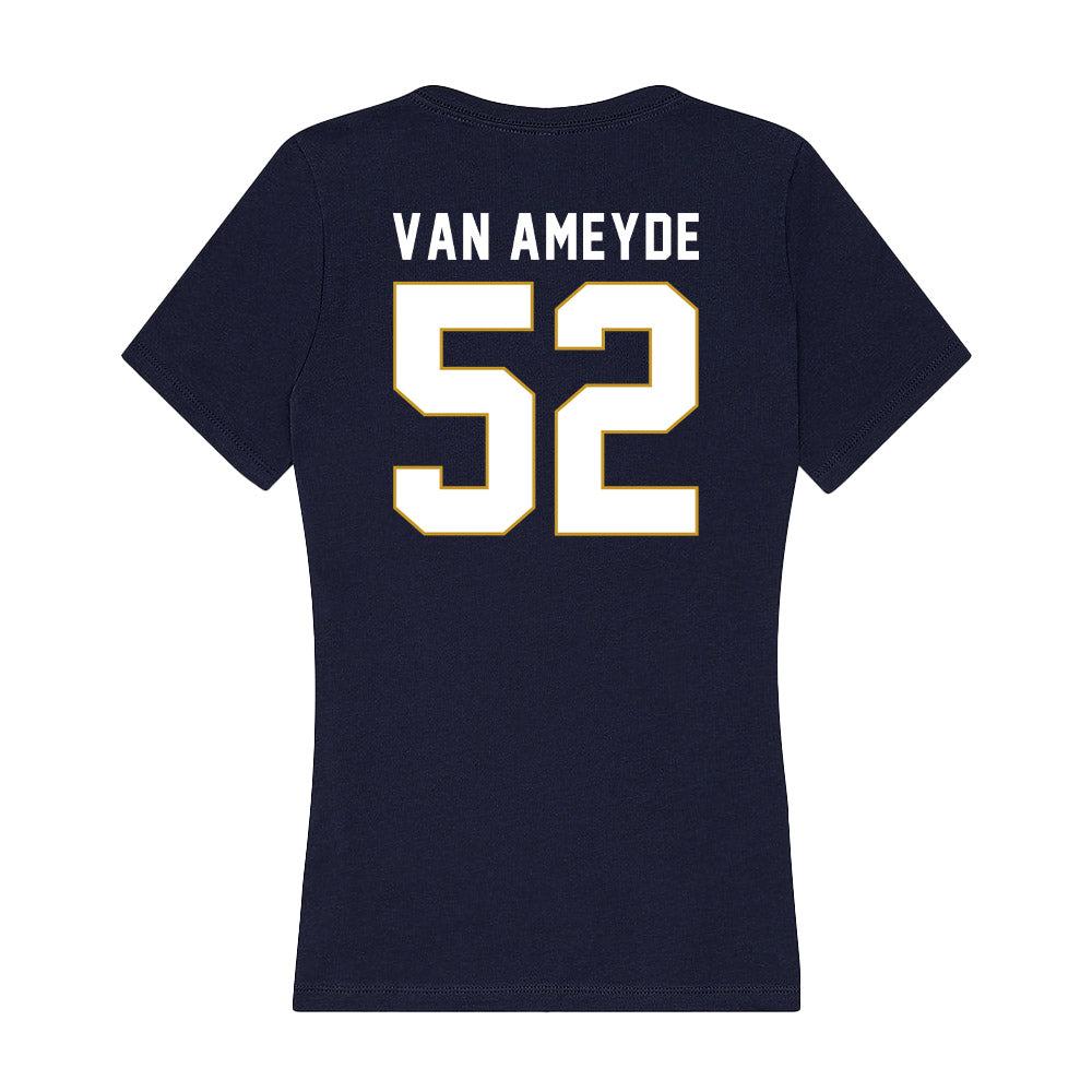 Notre Dame - NCAA Baseball : Chase Van Ameyde - Women's V-Neck T-Shirt-1