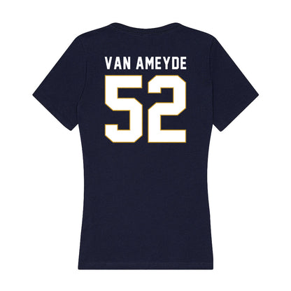 Notre Dame - NCAA Baseball : Chase Van Ameyde - Women's V-Neck T-Shirt-1