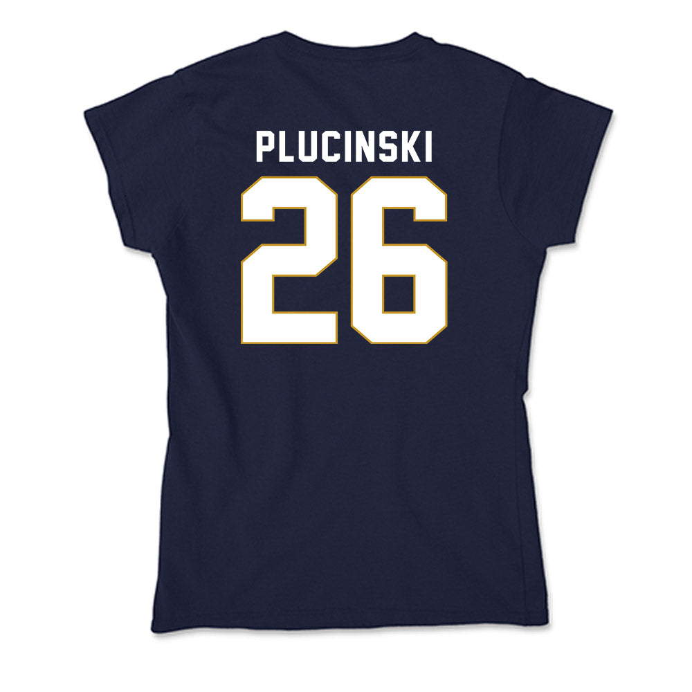 Notre Dame - NCAA Men's Ice Hockey : Zach Plucinski - Soft Style Women’s T-Shirt-1