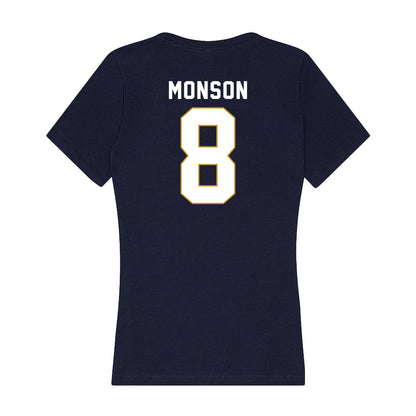 Notre Dame - NCAA Women's Volleyball : Hattie Monson - Women's V-Neck T-Shirt-1