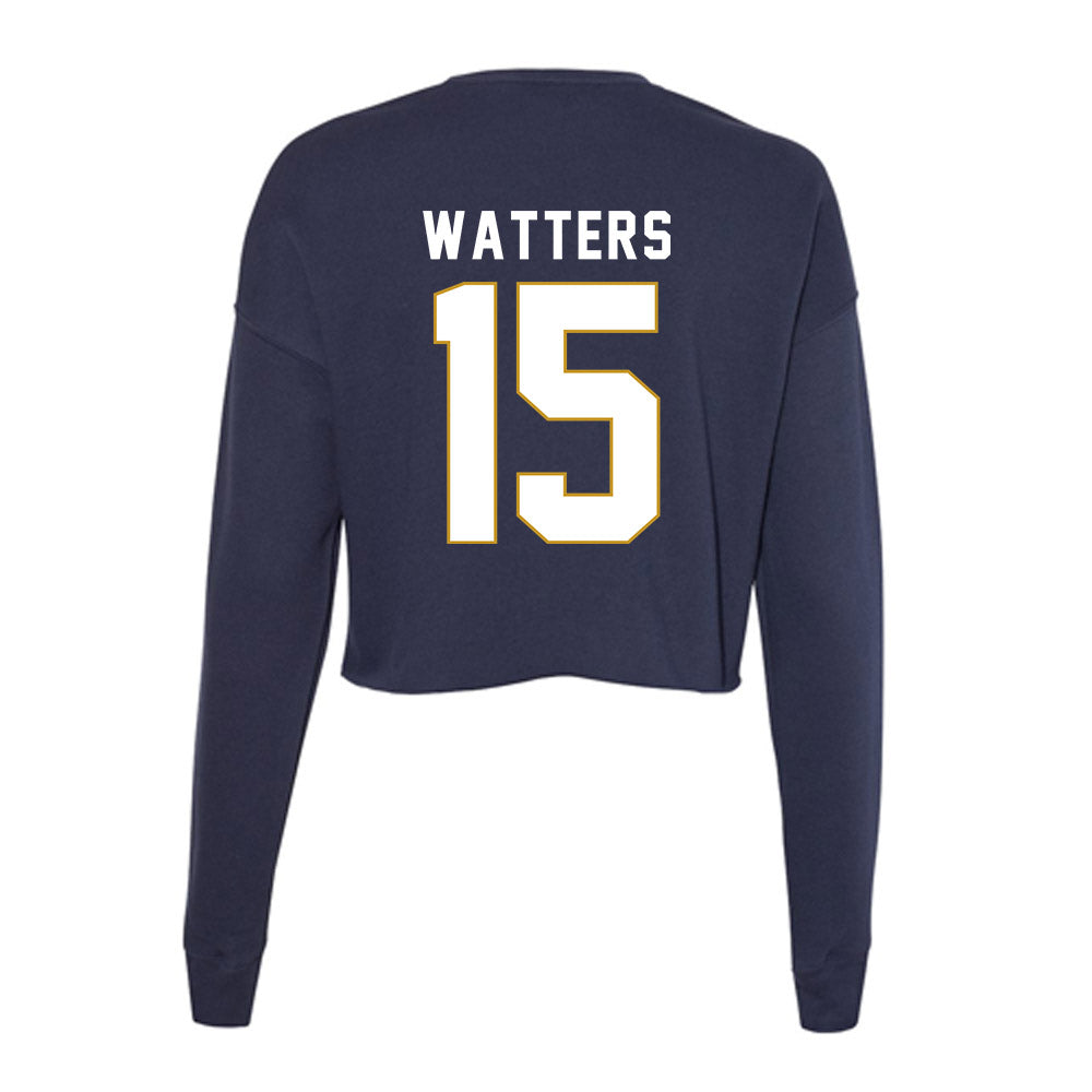 Notre Dame - NCAA Baseball : Brenson Watters - Women's Cropped Crew Fleece-1