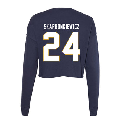 Notre Dame - NCAA Women's Fencing : Magda Skarbonkiewicz - Women's Cropped Crew Fleece-1