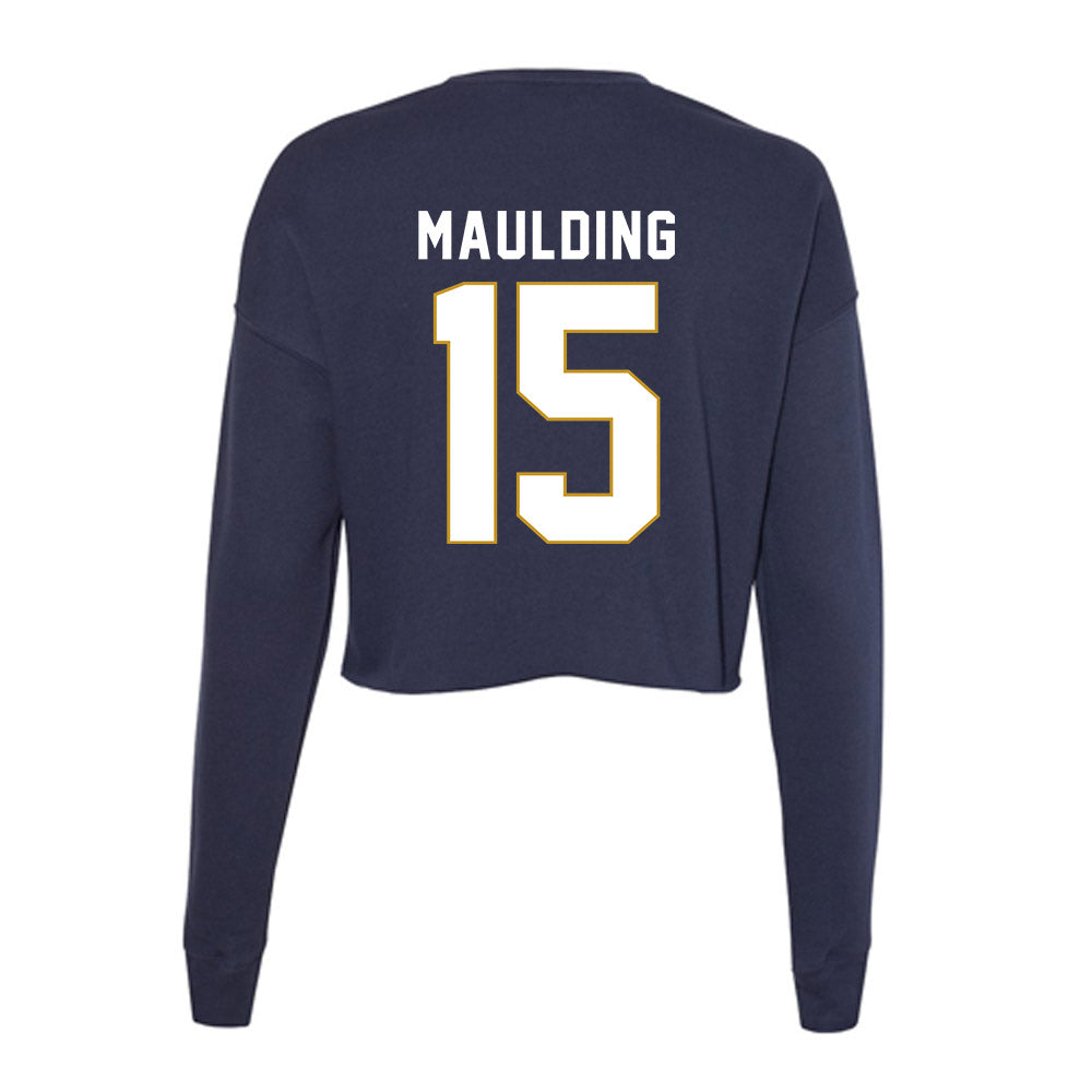 Notre Dame - NCAA Women's Volleyball : Olivia Maulding - Women's Cropped Crew Fleece-1