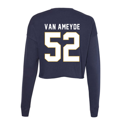 Notre Dame - NCAA Baseball : Chase Van Ameyde - Women's Cropped Crew Fleece-1