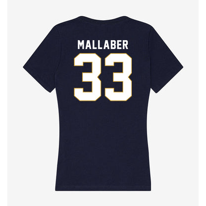 Notre Dame - NCAA Women's Lacrosse : Katie Mallaber - Women's V-Neck T-Shirt-1
