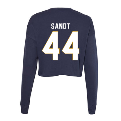 Notre Dame - NCAA Women's Volleyball : Ella Sandt - Women's Cropped Crew Fleece-1