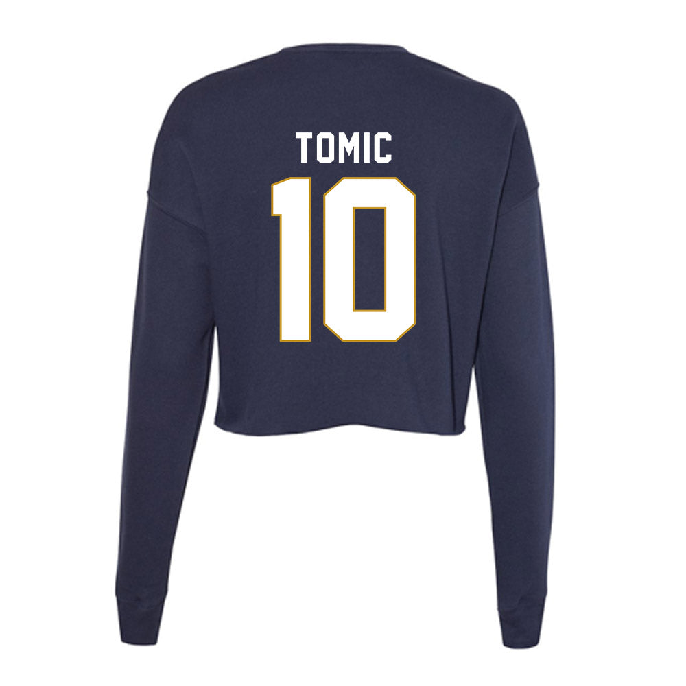 Notre Dame - NCAA Men's Swimming & Diving : Hrvoje Tomic - Women's Cropped Crew Fleece-1