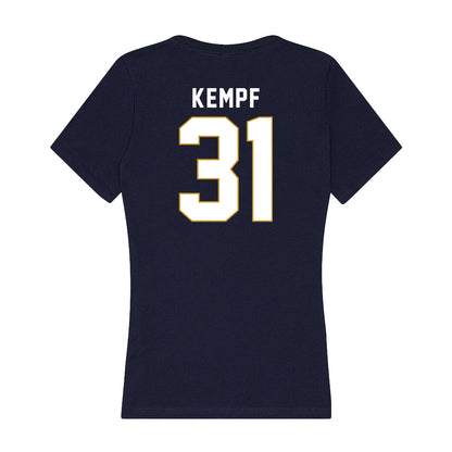 Notre Dame - NCAA Men's Ice Hockey : Nicholas Kempf - Women's V-Neck T-Shirt-1