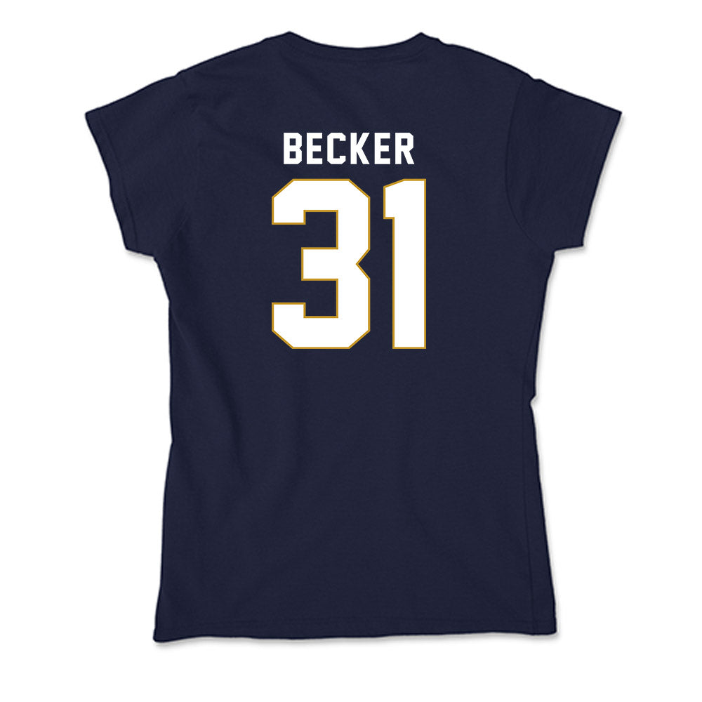  - NCAA Softball : Shannon Becker - Soft Style Women’s T-Shirt-2