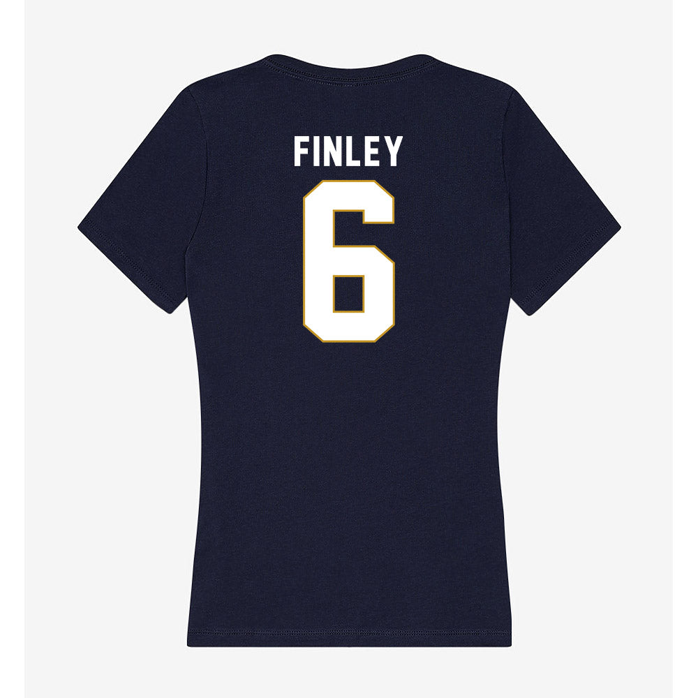 Notre Dame - NCAA Men's Lacrosse : Fisher Finley - Women's V-Neck T-Shirt-1