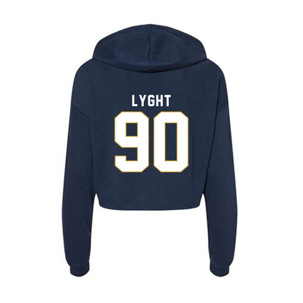 Notre Dame - NCAA Men's Lacrosse : Shawn Lyght - Women's Crop Fleece Hoodie-1