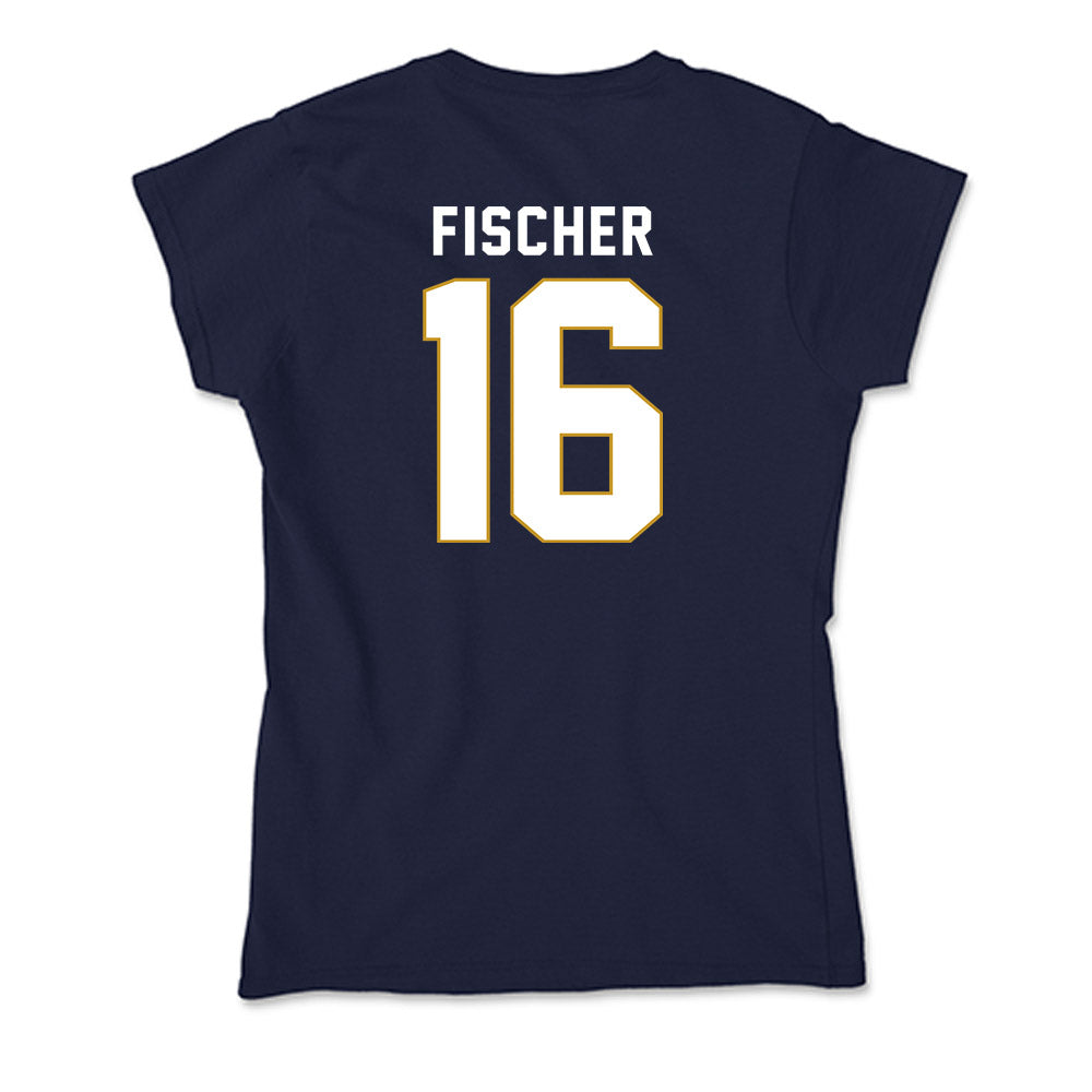 Notre Dame - NCAA Men's Ice Hockey : Paul Fischer - Soft Style Women’s T-Shirt-1