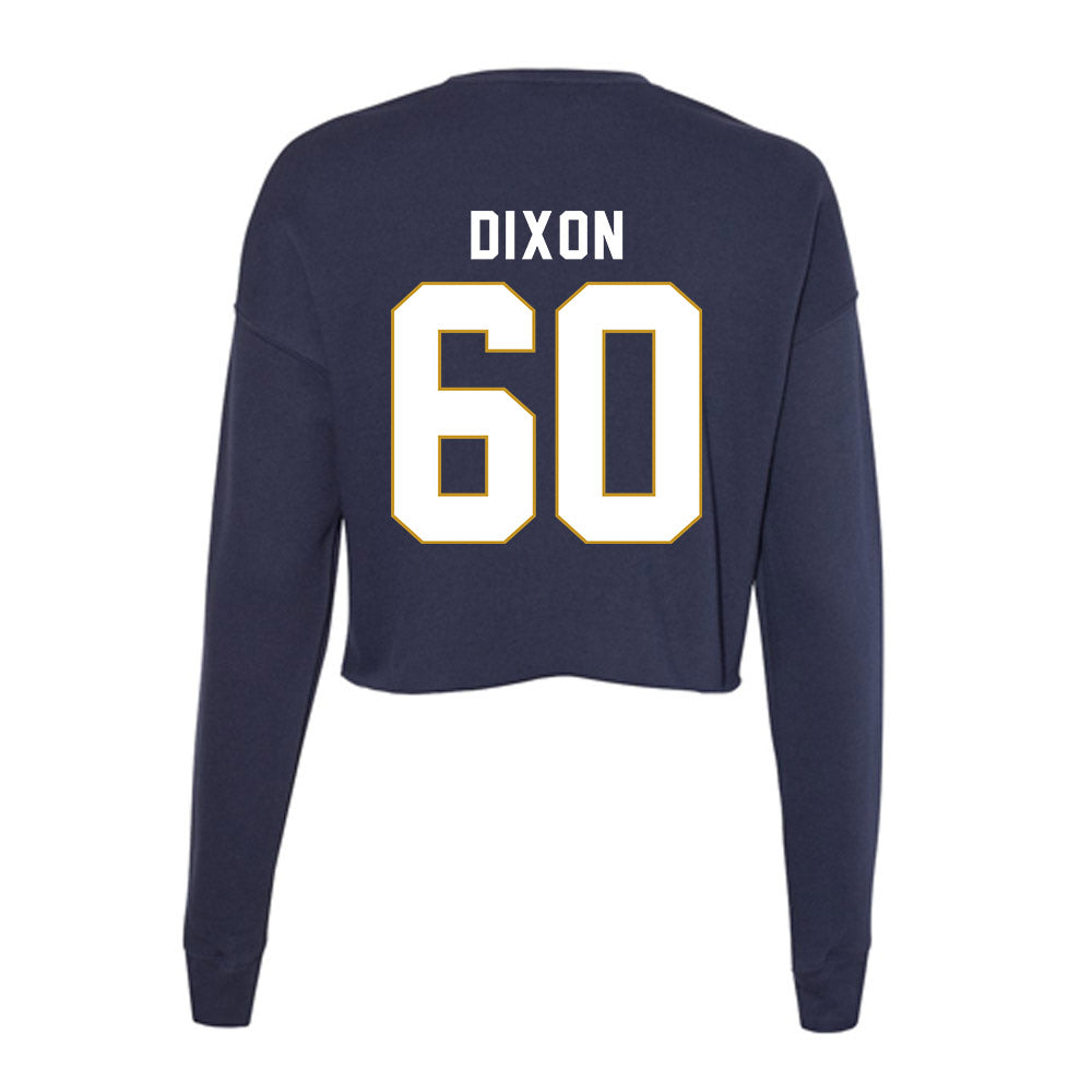 Notre Dame - NCAA Football : Davion Dixon - Women's Cropped Crew Fleece-1