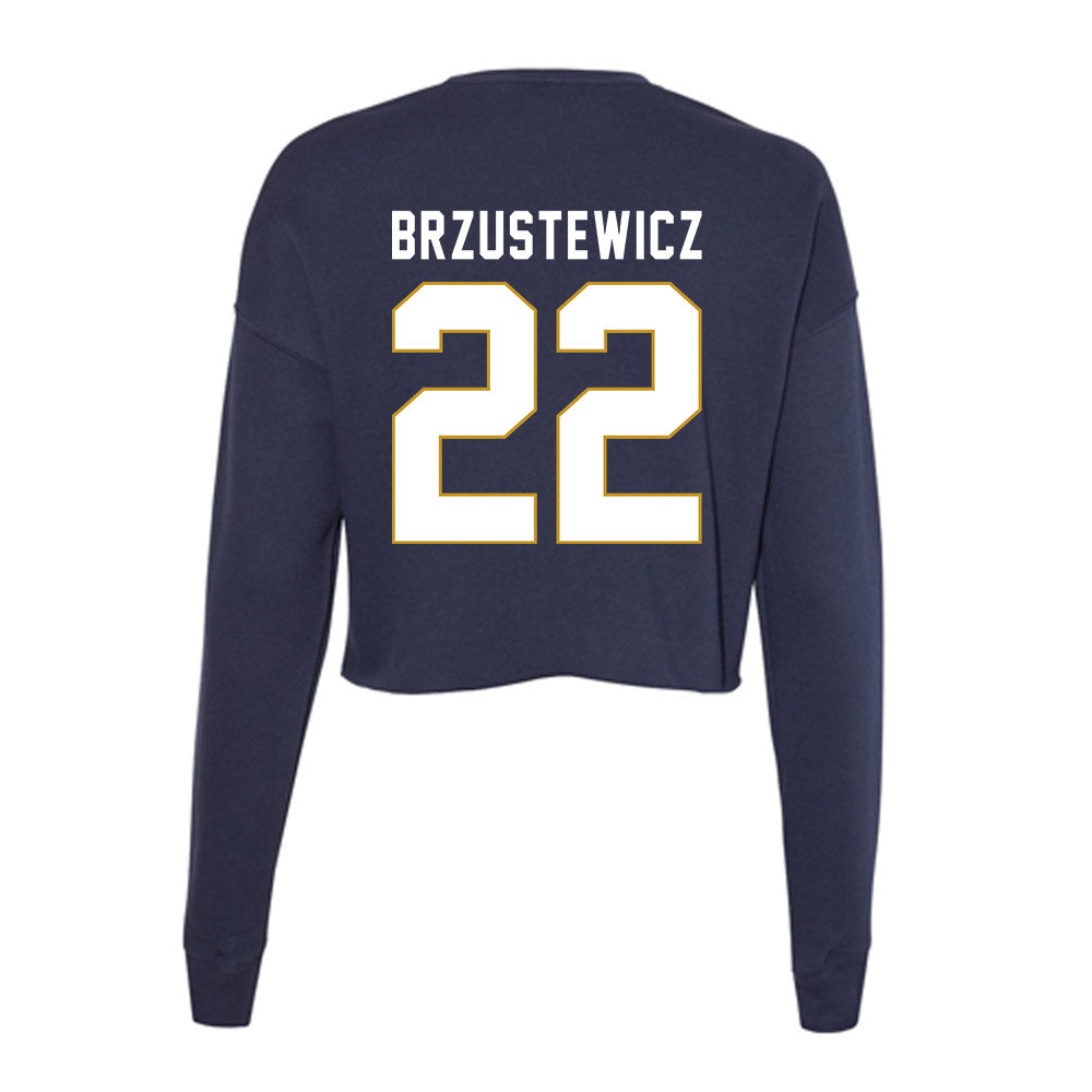 Notre Dame - NCAA Baseball : Parker Brzustewicz - Women's Cropped Crew Fleece-1