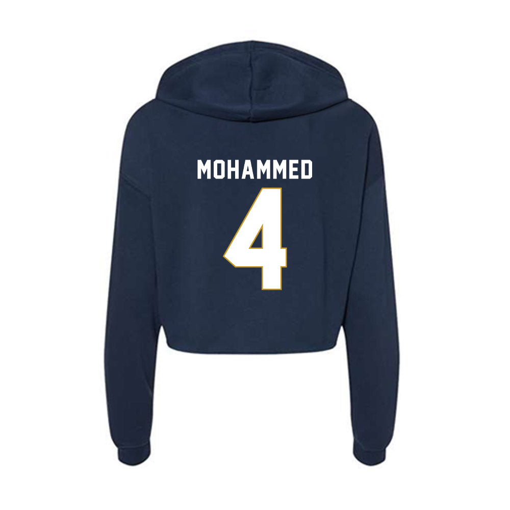 Notre Dame - NCAA Men's Basketball : Sir Mohammed - Women's Crop Fleece Hoodie-1