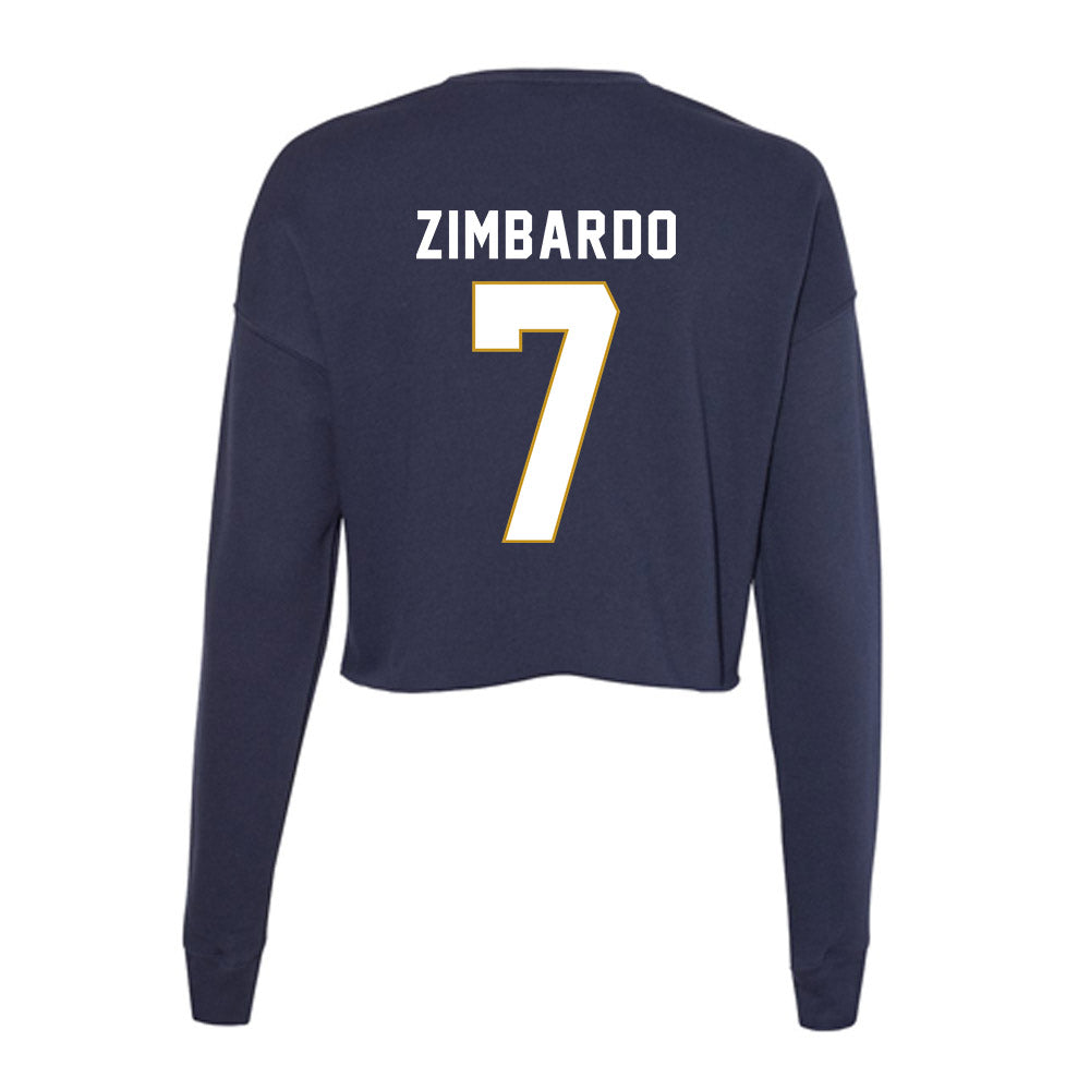 Notre Dame - NCAA Baseball : Jared Zimbardo - Women's Cropped Crew Fleece-1