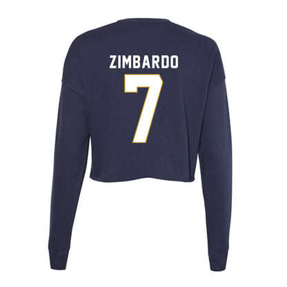 Notre Dame - NCAA Baseball : Jared Zimbardo - Women's Cropped Crew Fleece-1