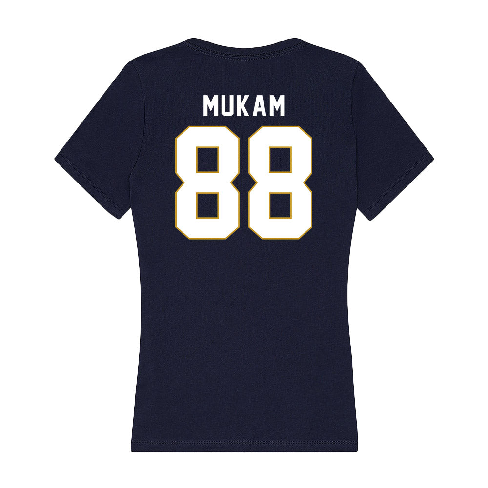 Notre Dame - NCAA Football : Armel Mukam - Women's V-Neck T-Shirt-1