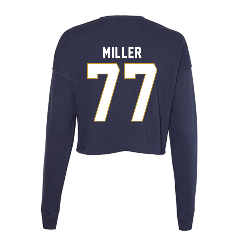 Notre Dame - NCAA Men's Lacrosse : Luke Miller - Women's Cropped Crew Fleece-1