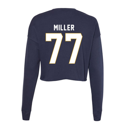 Notre Dame - NCAA Men's Lacrosse : Luke Miller - Women's Cropped Crew Fleece-1