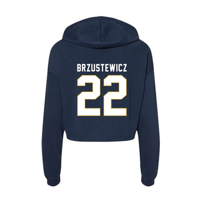 Notre Dame - NCAA Baseball : Parker Brzustewicz - Women's Crop Fleece Hoodie-1