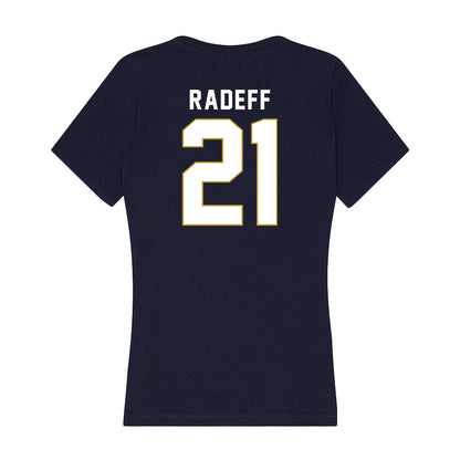 Notre Dame - NCAA Women's Volleyball : Maria Radeff - Women's V-Neck T-Shirt-1