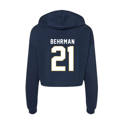 Notre Dame - NCAA Men's Lacrosse : Brock Behrman - Women's Crop Fleece Hoodie-1