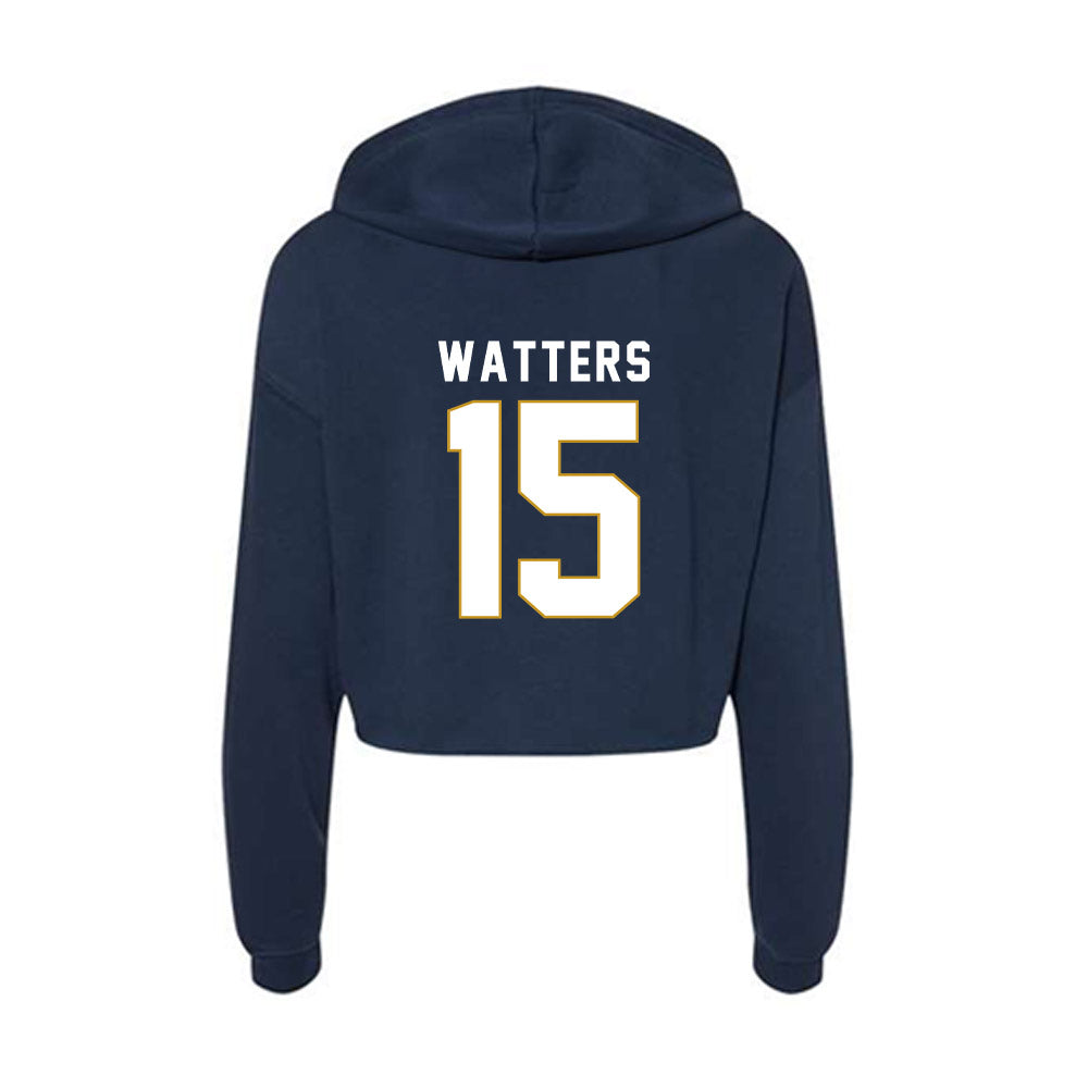 Notre Dame - NCAA Baseball : Brenson Watters - Women's Crop Fleece Hoodie-1