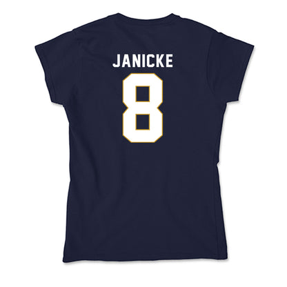 Notre Dame - NCAA Men's Ice Hockey : Justin Janicke - Soft Style Women’s T-Shirt-1