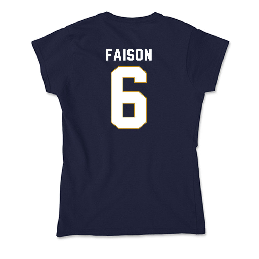 Notre Dame - NCAA Football : Jordan Faison - Soft Style Women’s T-Shirt-2