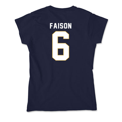 Notre Dame - NCAA Football : Jordan Faison - Soft Style Women’s T-Shirt-2