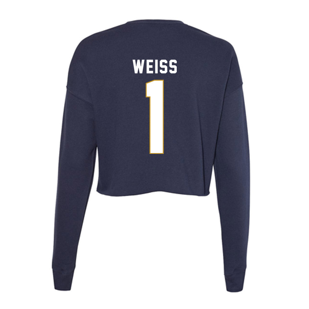 Notre Dame - NCAA Softball : Brianne Weiss - Women's Cropped Crew Fleece-1