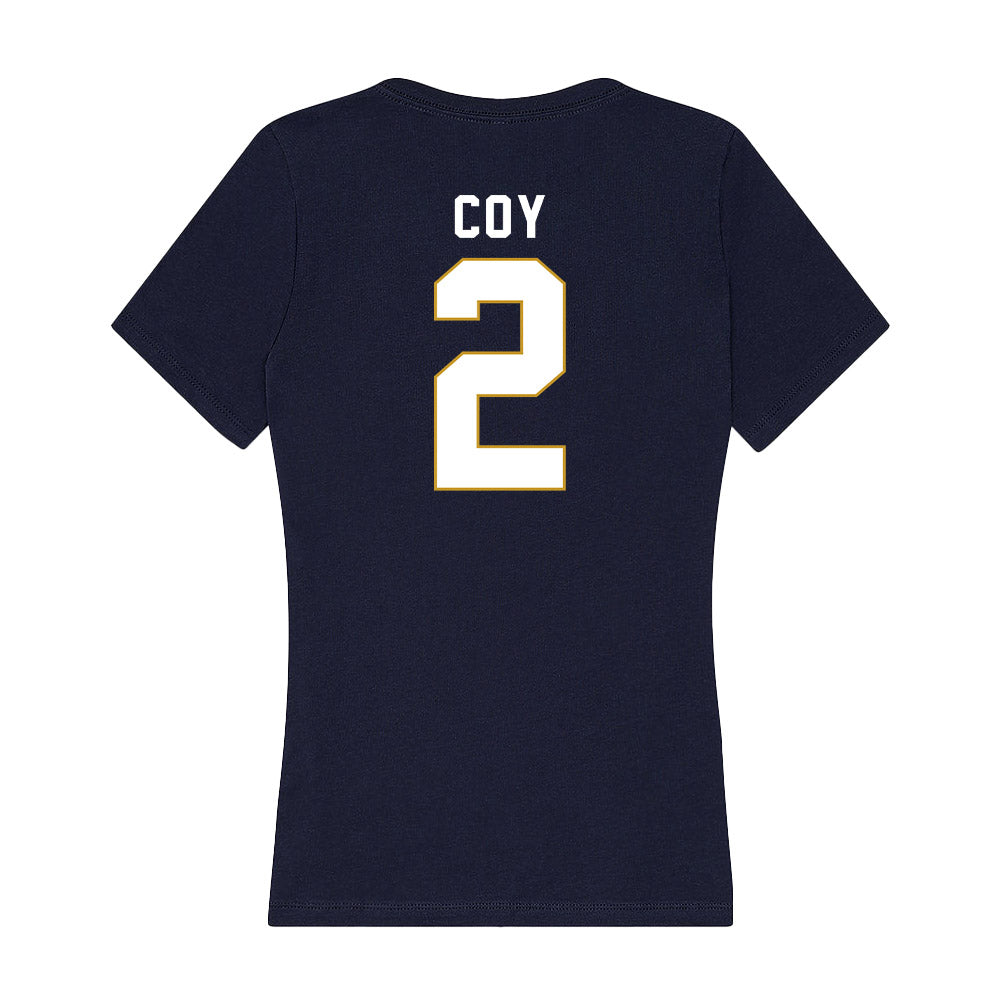 Notre Dame - NCAA Baseball : Noah Coy - Women's V-Neck T-Shirt-1