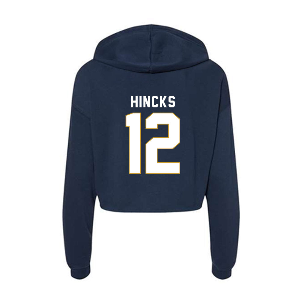 Notre Dame - NCAA Baseball : Connor Hincks - Women's Crop Fleece Hoodie-1