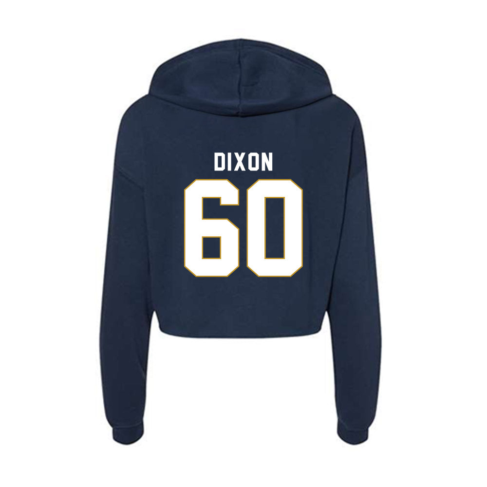 Notre Dame - NCAA Football : Davion Dixon - Women's Crop Fleece Hoodie-1