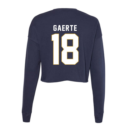 Notre Dame - NCAA Women's Volleyball : Morgan Gaerte - Women's Cropped Crew Fleece-1