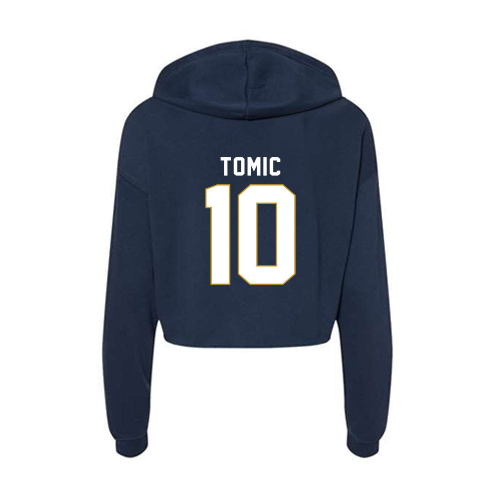 Notre Dame - NCAA Men's Swimming & Diving : Hrvoje Tomic - Women's Crop Fleece Hoodie-1