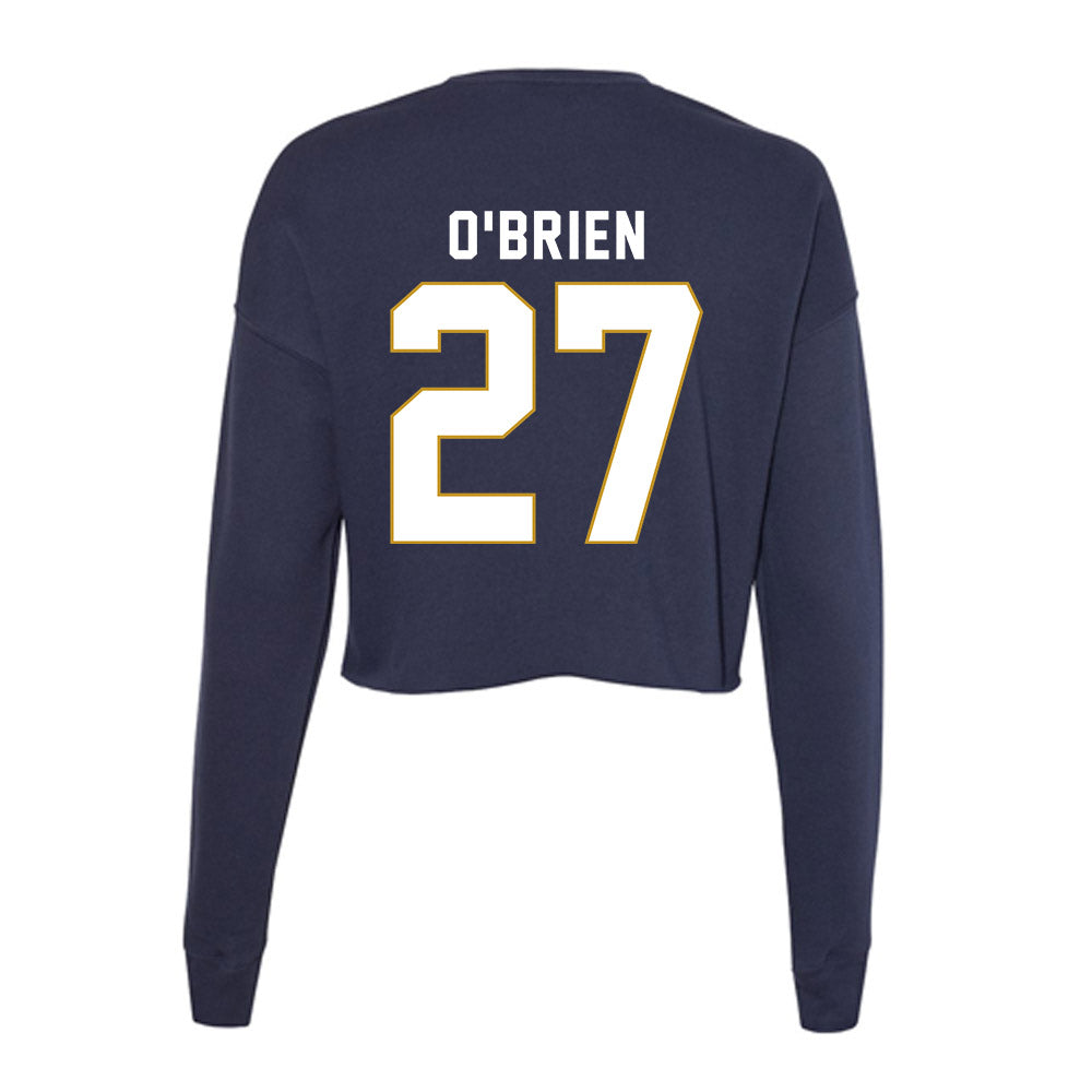 Notre Dame - NCAA Softball : Caroline O'Brien - Women's Cropped Crew Fleece-1