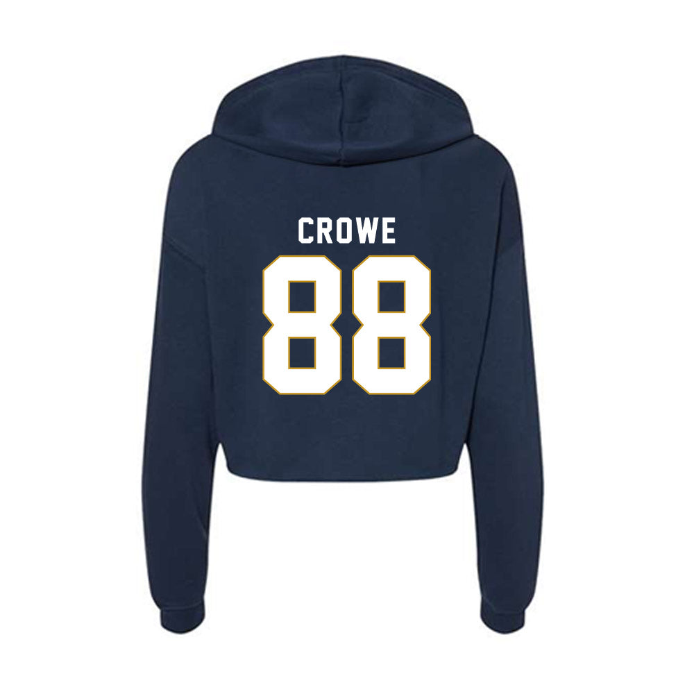 Notre Dame - NCAA Men's Lacrosse : Luke Crowe - Women's Crop Fleece Hoodie-1