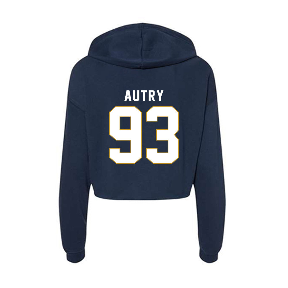 Notre Dame - NCAA Football : Quentin Autry - Women's Crop Fleece Hoodie-1