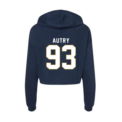 Notre Dame - NCAA Football : Quentin Autry - Women's Crop Fleece Hoodie-1