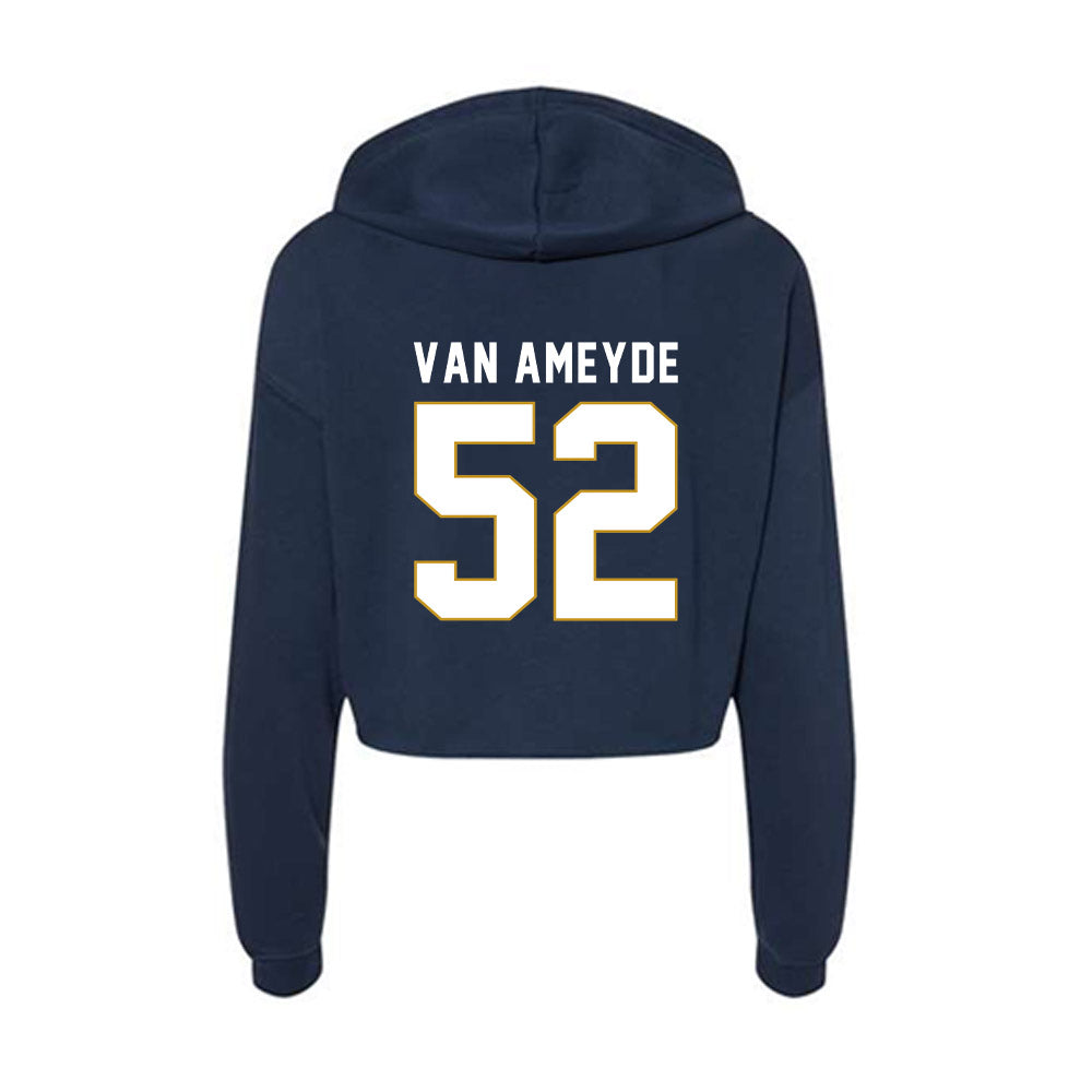 Notre Dame - NCAA Baseball : Chase Van Ameyde - Women's Crop Fleece Hoodie-1