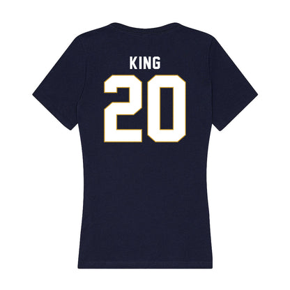 Notre Dame - NCAA Women's Basketball : Liatu King - Women's V-Neck T-Shirt-1