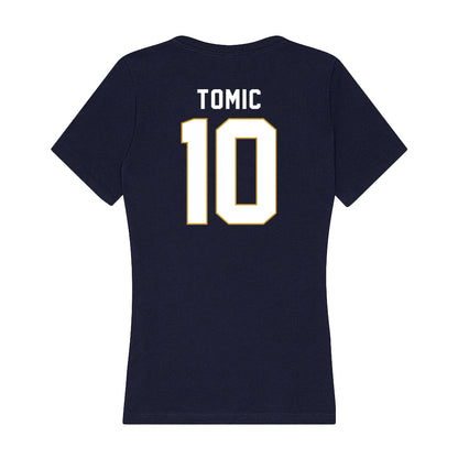 Notre Dame - NCAA Men's Swimming & Diving : Hrvoje Tomic - Women's V-Neck T-Shirt-1