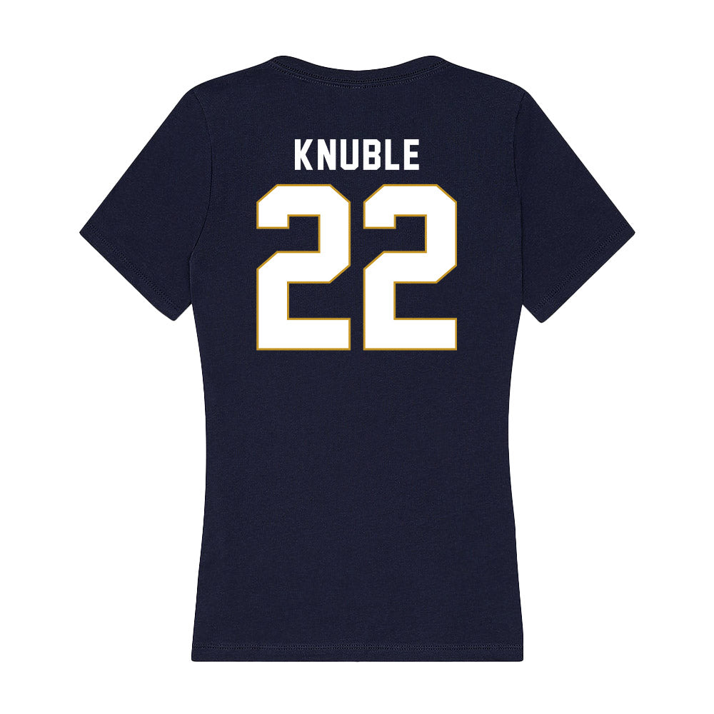 Notre Dame - NCAA Men's Ice Hockey : Cole Knuble - Women's V-Neck T-Shirt-1