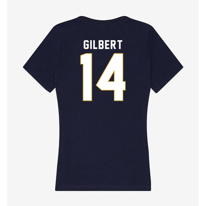 Notre Dame - NCAA Football : Micah Gilbert - Women's V-Neck T-Shirt-1